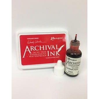 Archival Ink&trade; Pad Re-Inker Carnation Red