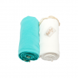 Bebitza Antibacterial Baby Wraps (2 Pack) - Green/Cream