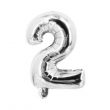 Number 2 Silver Foil Balloon