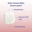 BLISS NATURAL Underarm Sweat Pads for Men/ Women/ Kids - ORGANIC & No More Sweat Stains