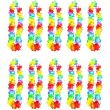 10-Piece Flower Lei Garland Necklace