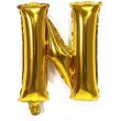 N Letter Gold Foil Party Balloon