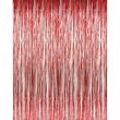 2-Piece Foil Fringe Curtain Red 3 x 8feet