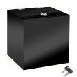 Black Acrylic Secret Ballot Box with Lock 50 cm