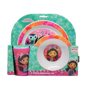 Gabby&rsquo;s Dollhouse 3Pcs Kids Mico Set with CUP