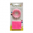 24-Piece Pink Candle Set With Holder