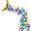 44-Piece Mermaid Tail Themed Decorative Balloon Set