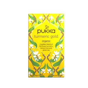 Pukka - Turmeric Gold, Organic Herbal Tea With Lemon & Whole Leaf Green Tea, 20 Tea Bags