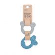 Bioplastic Tiny Teether Ring - Blue & Grey