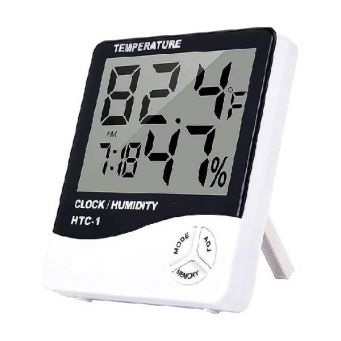 Digital LCD Humidity Meter Temperature Thermometer Clock with Sensor Cable