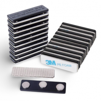 Badge Magnet &ndash; Black 45mmx13mm