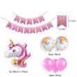 7-Pcs Unicorn Balloons With Happy Birthday Banner Set