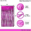 2-Piece Pink Decorative Foil Door Curtain