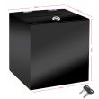 Black Acrylic Secret Ballot Box with Lock 50 cm