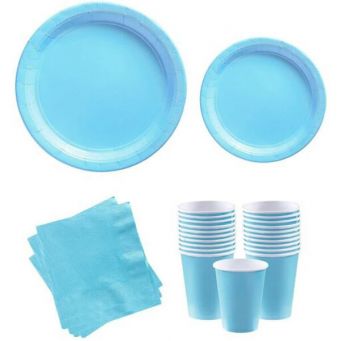 40-Piece Disposable Party Tableware Set Small Plates (8x7), Large Plates (8x9)inch