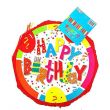 Happy Birthday Pull String Pinata Colorful Design Party Supplies