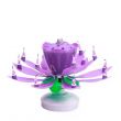 Flower Lotus Candle Lavender 13cm