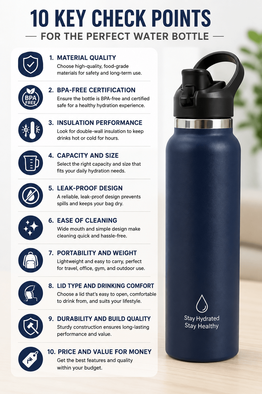 Check Points to Buy Water Bottle