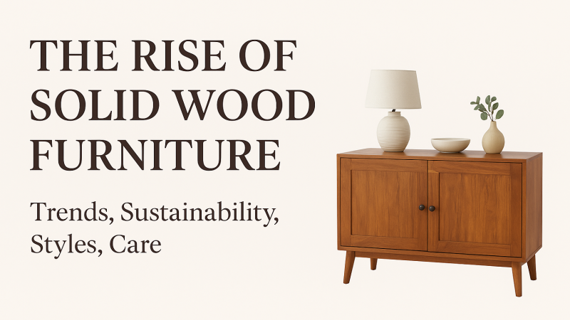 The Rise of Solid Wood Furniture: Trends, Sustainability, Styles, and Care