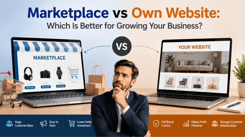 Marketplace vs Own Website: Which Is Better for Growing Your Business?
