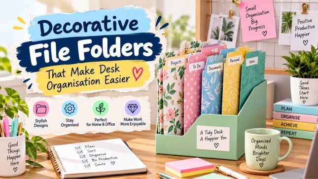 Decorative File Folders That Make Desk Organisation Easier