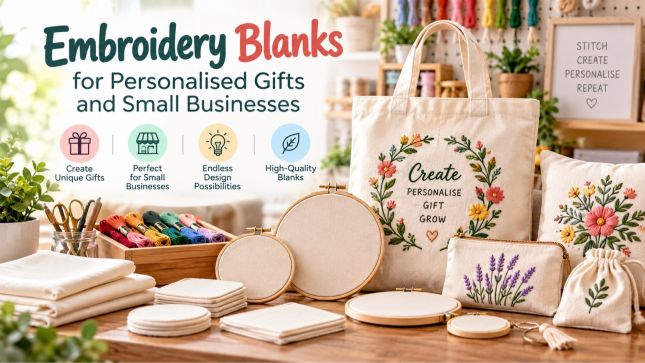 Embroidery Blanks for Personalised Gifts and Small Businesses