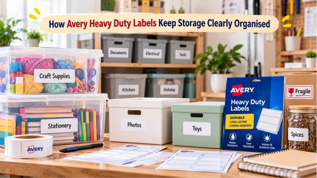 How Avery Heavy Duty Labels Keep Storage Clearly Organised