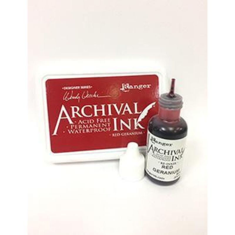 Archival Ink™ Pad Re-Inker Red Geranium