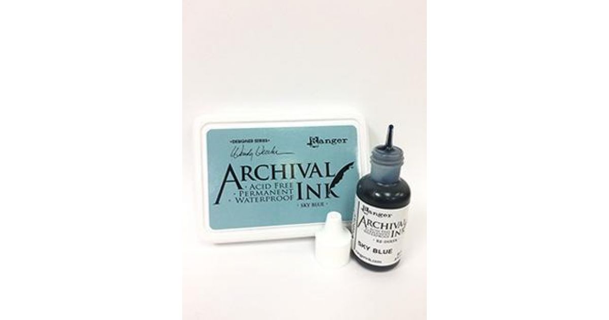 Ranger Wendy Vecchi Archival Re-Inker - Sky Blue Refill Ink For Stamping Pads