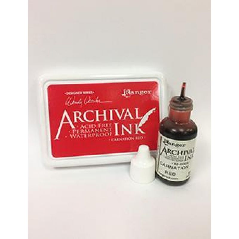 Archival Ink™ Pad Re-Inker Carnation Red