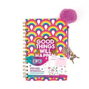 Rainbow Bright Locking Activity Journal