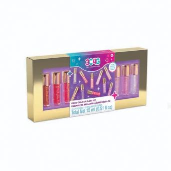 Pink & Gold 10pk Lip Gloss-Makeup
