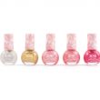 Three Cheers For Girls Pink And Gold Hexagon 5 Pack Nail Polish-Makeup