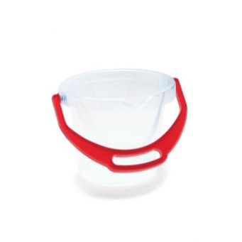 Frosted Transparent Bucket - Red