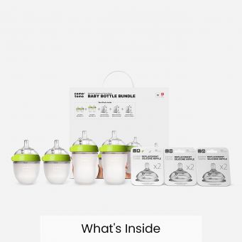 Comotomo Baby Bottle Bundle Green