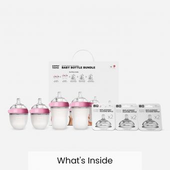 Comotomo Baby Bottle Bundle Pink