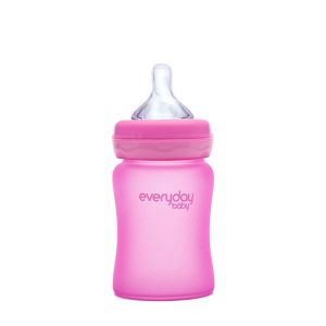 Everyday Baby Glass Heat Sensing Baby Bottle Cerise Pink