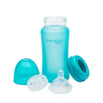Everyday Baby Glass Heat Sensing Baby Bottle Turquoise