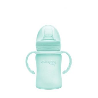 Everyday Baby Glass Sippy Cup Shatter Protected Mint Green