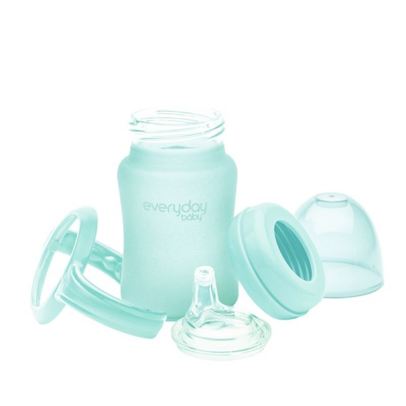 Everyday Baby Glass Sippy Cup Shatter Protected Mint Green