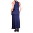 Mama Basic - Double Layer Long Maternity & Nursing Dress - Navy