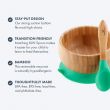 Avanchy Baby Bamboo Stay Put Suction BOWL + Spoon BL