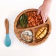 Avanchy Bamboo Suction Classic Plate + Spoon BL