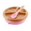 Avanchy Bamboo Suction Classic Plate + Spoon PK