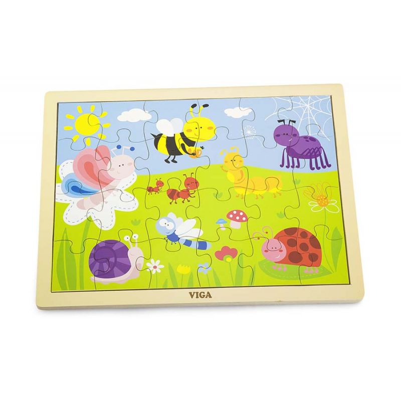 Wooden Puzzle - Insects & Bugs (24 Pcs)