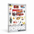 Poppik Mini Sticker Poster - Firefighters (+22 Stickers)