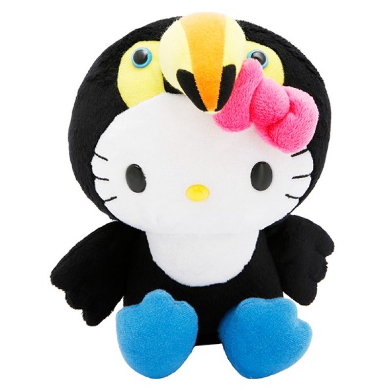 Hello Kitty 8 In Animal Toucan KT Plush Stuffed Soft Toy, Black