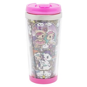 Hello Kitty Stainless Steel Tumbler,Travel Mug, Unicorn, Pink, Multicolour 450 Ml