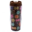 Hello Kitty Stainless Steel Tumbler, Travel Mug, Multilogo, Brown 350 Ml