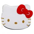 Hello Kitty D-Cut Coin Purse, B&W Checks Pattern, White